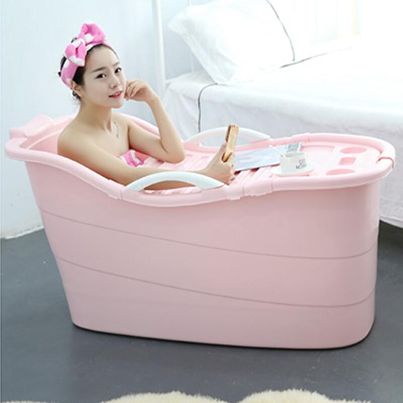 新品成人浴桶塑料家用洗澡桶沐浴盆加厚加长N加大带盖大人保温泡