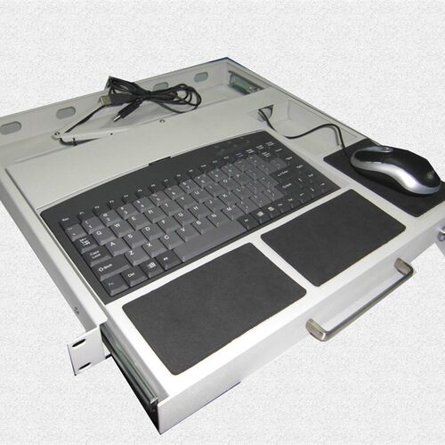 新品1U上架式键盘抽屉键盘机柜键盘LKB90工业键T盘工业抽屉工控键