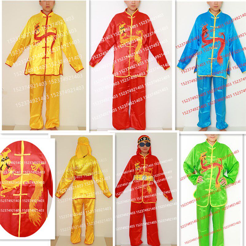 新品新款男秧歌服演出服中老年人腰鼓队打鼓锣R鼓服装舞龙舞狮衣