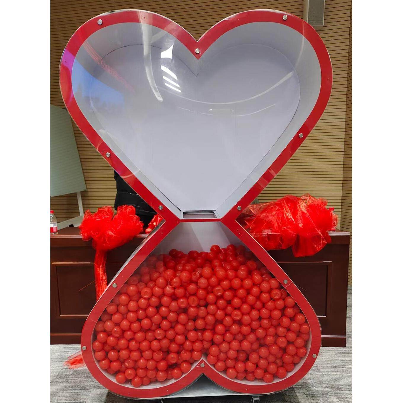 爱心公益活动定制创意启动仪式道具心形沙漏开幕式大会数字签名