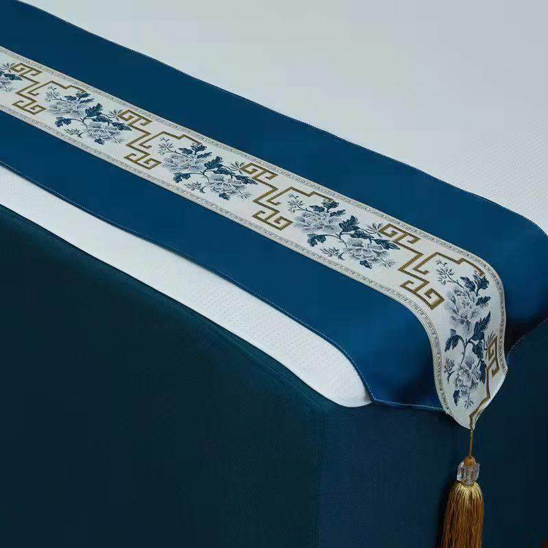 高档床旗足浴足疗店沙发装饰凳巾床尾巾桌旗茶几桌布茶台长条床旗,床上用品,床旗,淘宝优惠券,粉丝福利购,淘宝优惠卷