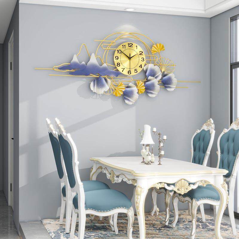 钟表北欧简约大气静音挂钟客厅餐厅家用挂墙时钟创意时尚网红挂表