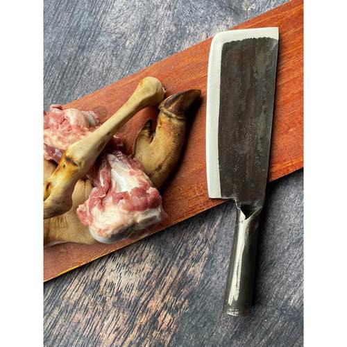 弹簧钢猪骨刀专用劈猪头手工锻打易群砍骨刀商用剁牛骨羊骨锋利刀