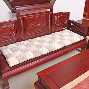 羽宏新款蓝灰色欧式四季坐垫椅垫子榻榻米加厚加大长毛绒垫可拆洗