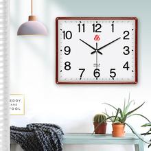 上海555三五牌静音挂钟客厅办公室现代简约大气石英钟长方形钟表