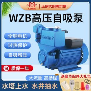 正宗大明牌自吸泵家用管道增压泵循环泵自来水热水器增压泵抽水泵