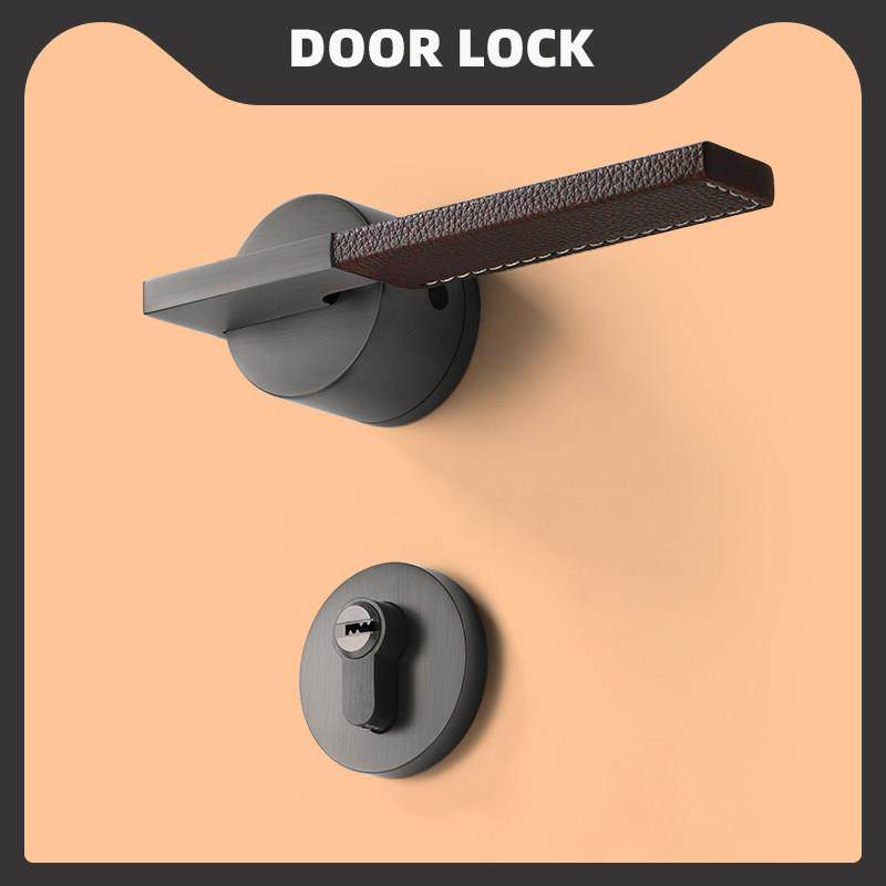 木门门锁现代卧室门房门室内门把手房间门手柄拉手静音磁吸分体锁