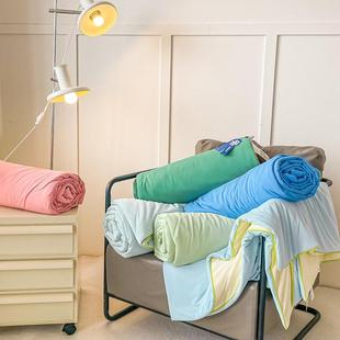 新款 A类锦氨纶纯色凉感丝超柔西瓜凉被夏被空调被单人双人薄被子