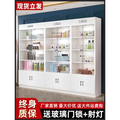 展示柜带锁玻璃门礼品样品展示架化妆品展柜产品陈列柜美容院柜子