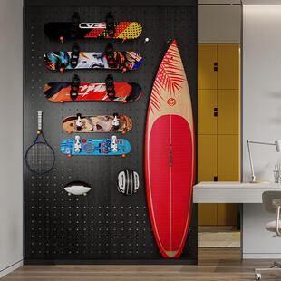 木目iwood 黑色满墙洞洞板置物架 定制滑雪滑板运动装备墙上收纳