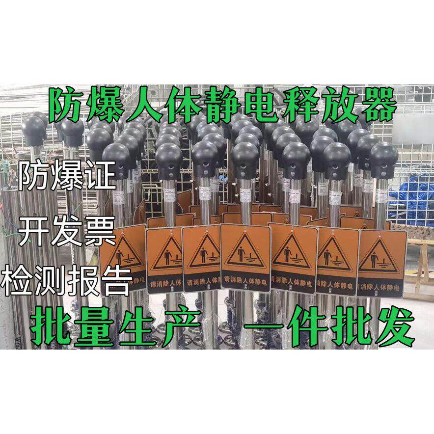 人体静电释放器触摸式工业防爆静电消除器仪球柱声光语音报警装置