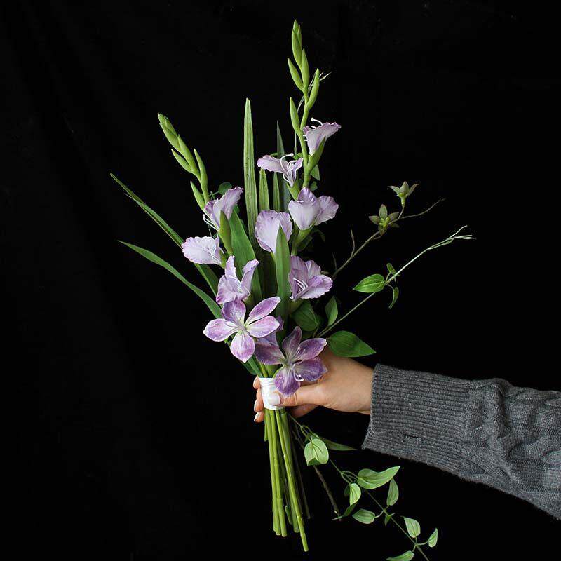 仿真花剑兰花手捧花欧式新娘结婚领证登记花艺假花摄影影楼拍照