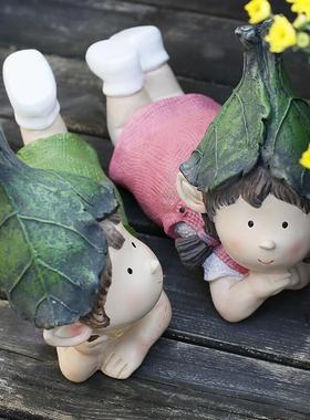 花园庭院阳台小夫妻创意饰品家居配件现代客厅儿童房可爱的人物