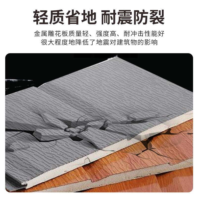 新型聚氨酯防火隔热内墙岗亭活动房外墙保温装饰一体板