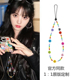 彩色笑脸链diy珠串链条手腕挂件相机挂链短款 挂饰高级感挂绳