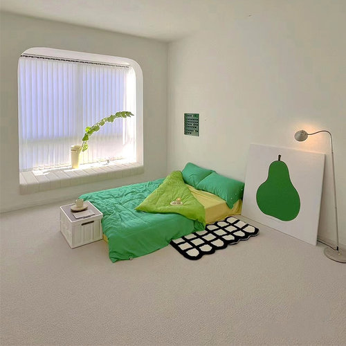 ins风地毯卧室床m边毯儿童房间全铺大面积拍摄地垫纯色客厅茶几毯