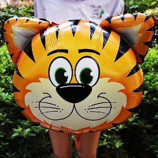 Foil Anim Animal Zebra 速发Handheld Lion Balloons Head Tiger