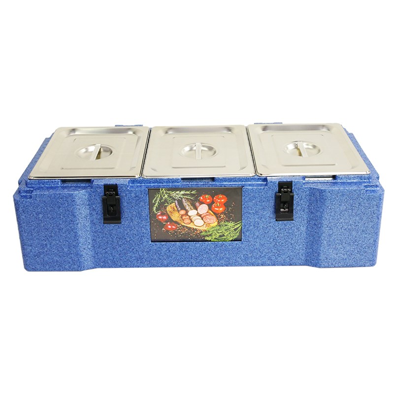 极速EPP泡沫配送箱特长款 1/2份数盘20CM高X3个盆的V保温箱(1/2
