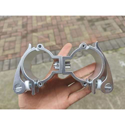 铝合金灯钩圆管固定十字夹管卡灯光挂钩旋转夹管桁架卡扣