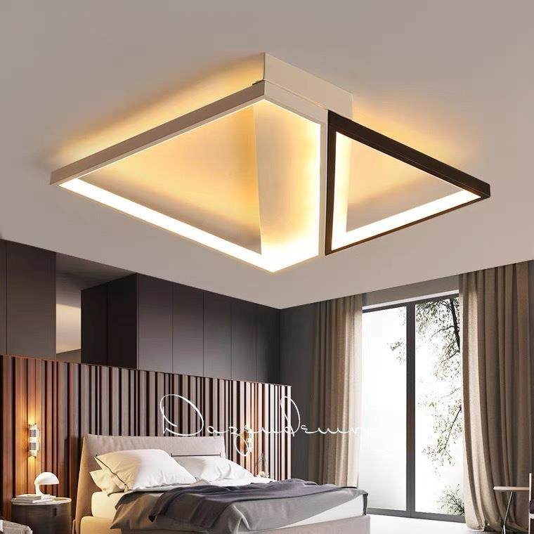 2024新款几何方形led北欧吸顶灯简约现代个性房间主卧室灯吸顶灯