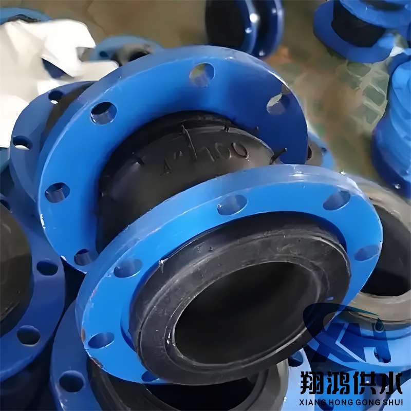 耐油耐磨橡胶软接头双法兰伸缩避震喉丁腈补偿器DN150弹性膨胀节