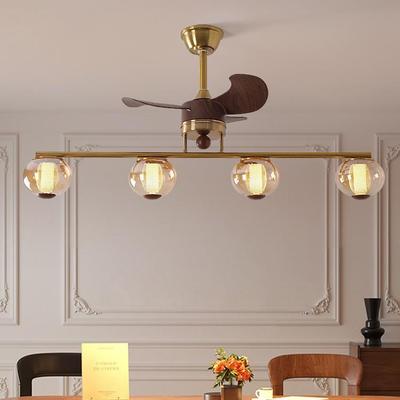 法式中古风客厅吊扇灯2025年新款吊灯美式复古大厅主灯餐厅风扇灯