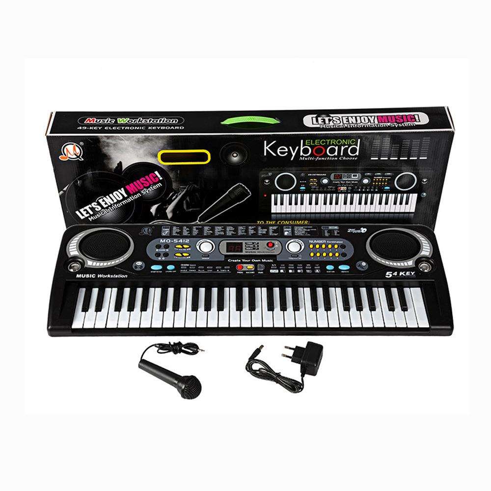 儿童早教仿真54键电子琴 插电麦克风益智多功能音乐钢琴乐器玩具