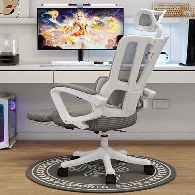 速发电脑椅竞用椅适久坐人体工学舒护腰可躺办公座椅宿舍靠背电家