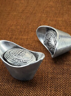 速发【大清 银】古代银子元古库影视银子道具宝玩实心银锭子