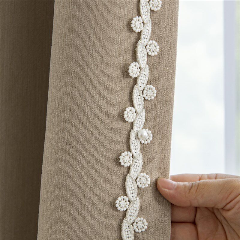 速发窗帘花边法布赫本风窗纱幔头水溶边6枕桌式辅料M-抱8