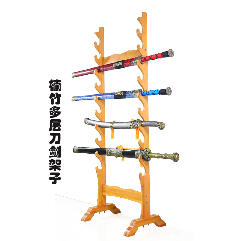 速发十八般兵器架子刀剑展示架春秋红缨枪武术器械戟 刀枪棍戟架