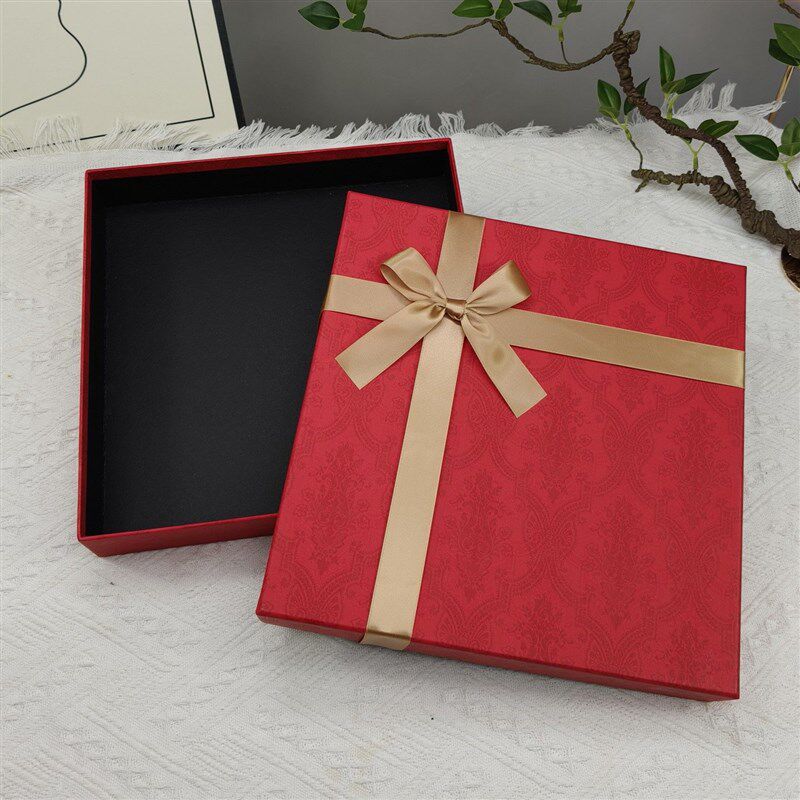 速发红色正方形大号纸盒包装盒礼品盒精美可高档相册礼物盒空礼盒