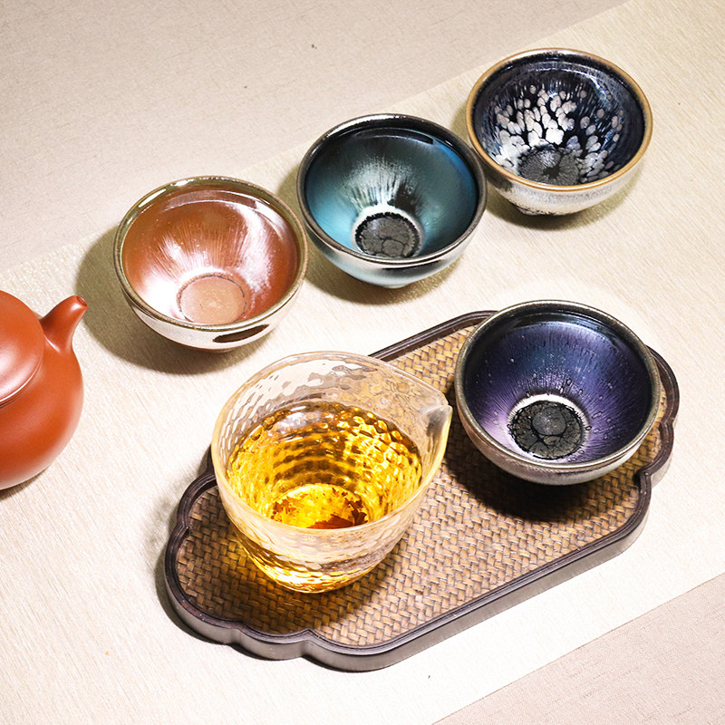 速发 建盏主人杯油滴天目盏功夫茶杯单杯茶盏四色盏茶具