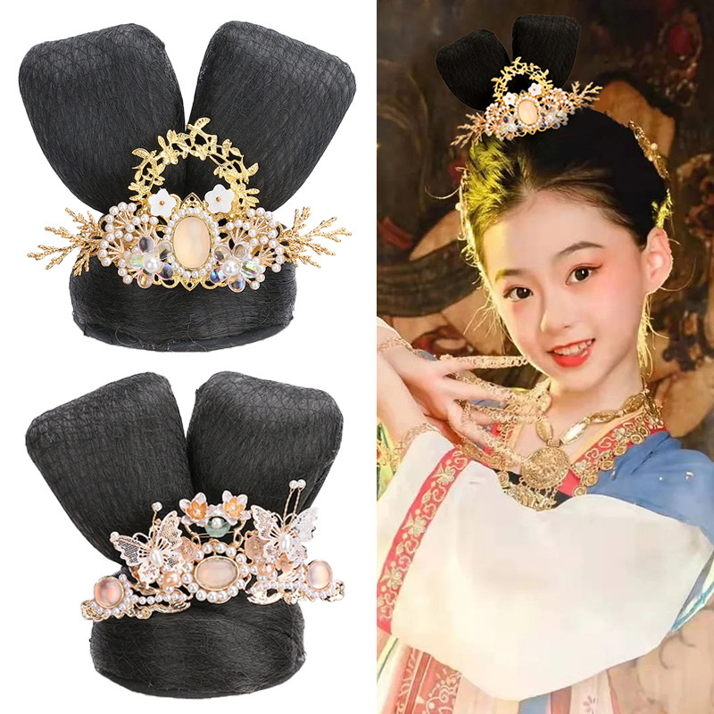 速发饰童古装汉服可爱造型童发包发髻发儿古风仙假发头饰组合170T,美发护发/假发,演出假发,淘宝优惠券,粉丝福利购,淘宝优惠卷