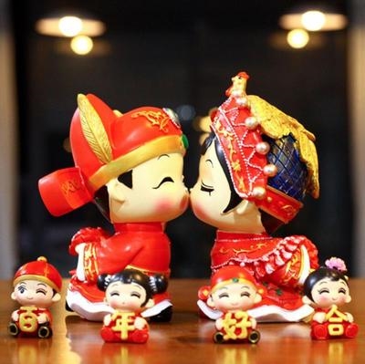 现货速发新人送结婚装饰品小摆件闺蜜卧室送礼结婚喜庆婚房摆设礼