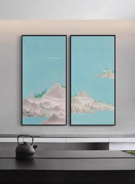 现代简约风景艺术家挂画客厅玄关卧室背景墙装饰壁画入户正对门画