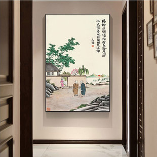 丰子恺复古儿童人物漫画全集挂画民国生活装饰画书房玄关卧室壁画