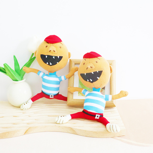 大卫不可以玩偶No David英语绘本毛绒玩具幼儿园早教儿童安抚娃娃