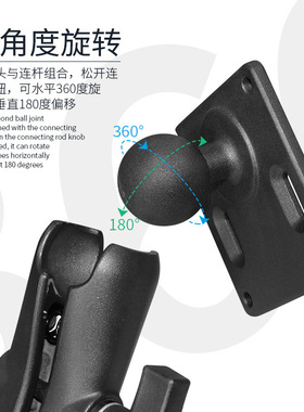 极速农机驾驶室车载设备固定支架1.5英寸球头VESA75x75.孔位导航