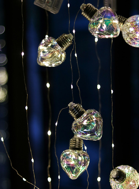 新品圣诞节新年灯串星星小彩灯z闪灯房间卧室橱窗装饰布置派对氛