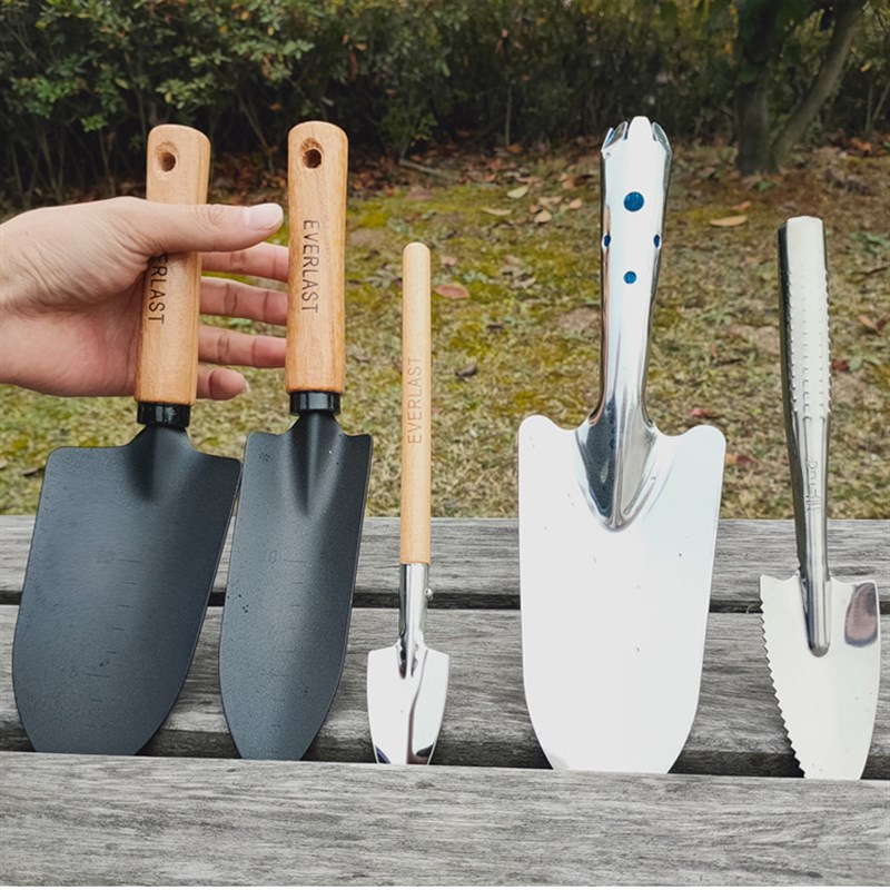 极速不锈钢园艺小花o铲多肉工具一体阳台家用种花小铁锹盆栽花园