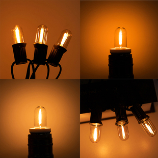 极速爱迪生复古迷你小灯泡室内装 饰E1E4螺口暖黄光仿钨丝T16广告