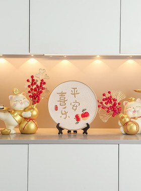 极速招财猫d入户门口钥匙收纳玄关摆件客厅酒柜家居装饰品乔迁新