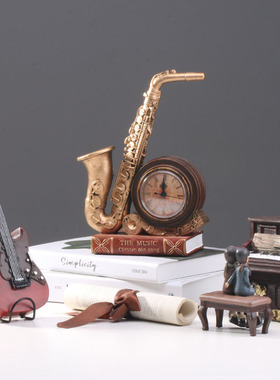 极速创意小e提琴钢琴吉他摆件工艺品家居饰品模型复古怀旧仿真道