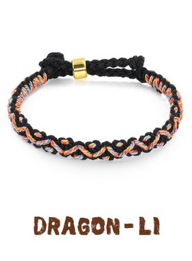 守护手绳藏式新中式小众手工编织藏花黑情侣手链饰品男女生日礼物