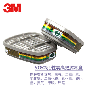 6001 6005 6002 6004 防毒面具防甲醛过滤盒 6003 3M滤毒盒6006