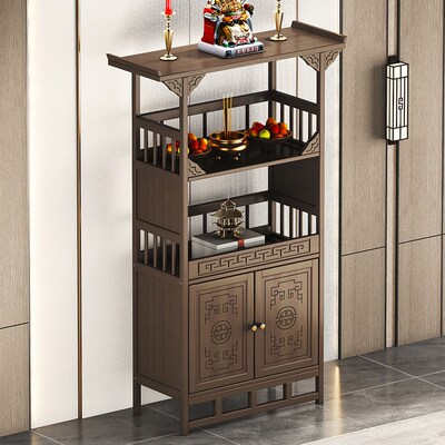 新中式农村堂屋家具条几柜中堂条台大厅供桌O摆件家用翘头案台楠
