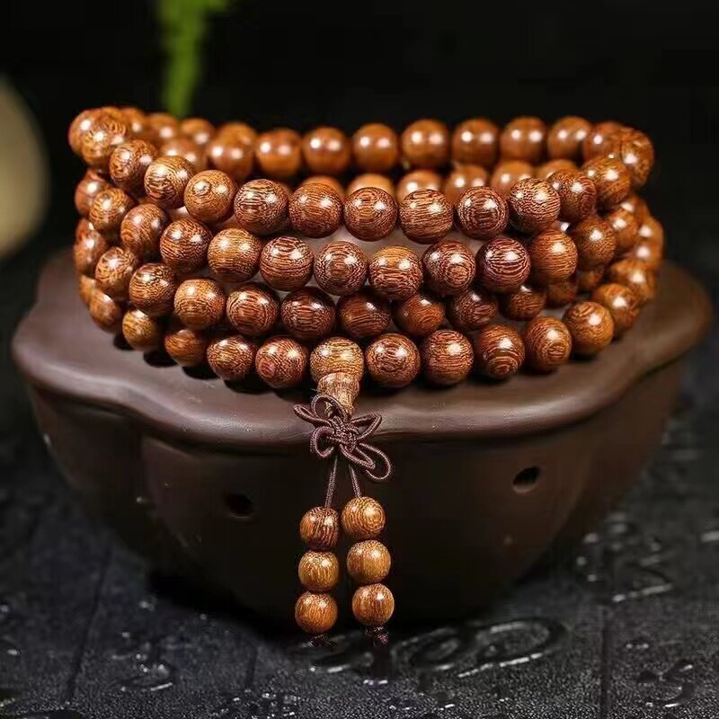 极速金丝檀木佛珠手m串男女款手链紫檀金丝楠木黄花梨沉香木阴沉