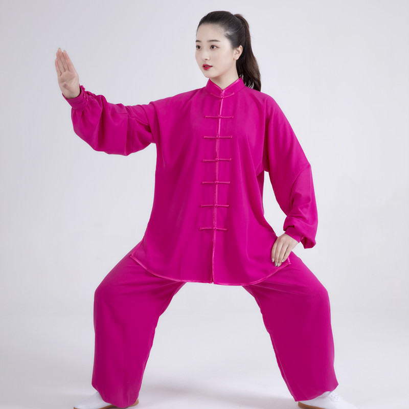 极速太极服女春秋季练功服v武术表演服男功夫衫星光麻太极拳比赛