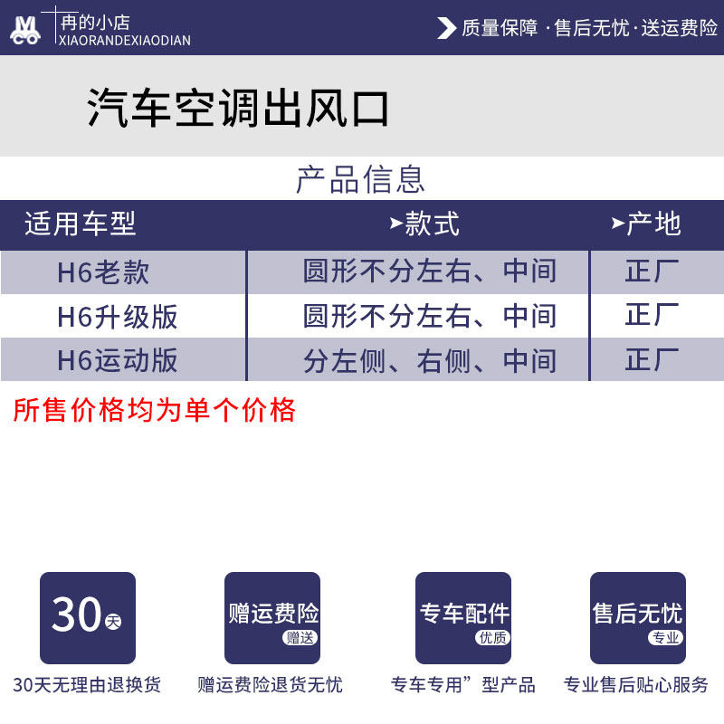 极速新品于哈弗H6l老款l升级版运动版汽车空调出风口哈弗H6仪表台